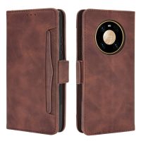 ▥ For Mate40 Lite Mate 40 Pro Plus Flip Case Removable Card Slot Leather Holder Huawei Mate 40 Case Wallet Cover Funda Mate 40Pro