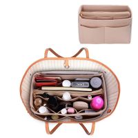 【CC】 Make up Organizer Insert Handbag Felt with zipper Inner Purse Brand Handbags