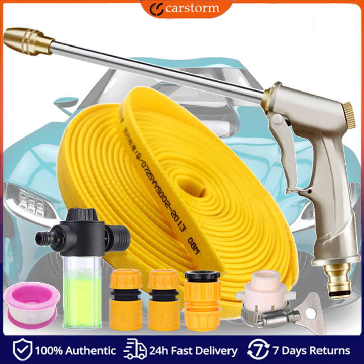 【carstorm】Portable High Pressure Car Wash Sprayer Garden Hose Complete