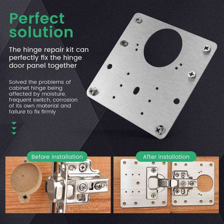 10pcs-cabinet-hinge-repair-plate-kit-kitchen-cupboard-door-hinge-mounting-plate-with-holes-flat-fixing-brace-brackets