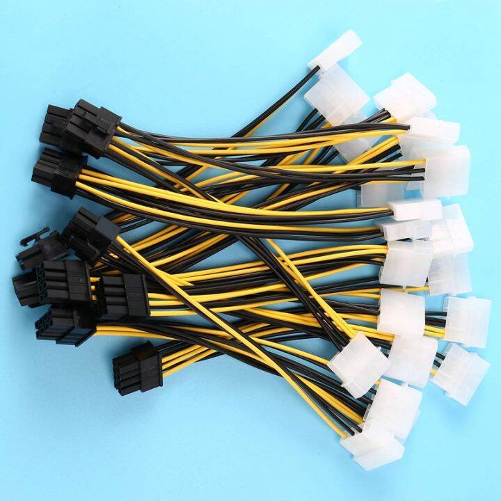 10pcs-2-molex-4-pin-to-8-pin-pci-express-video-card-pci-e-atx-psu-power-converter-cable-molex-to-pcie-8-pin-adapter-cord