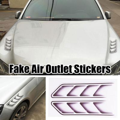 3D Stereo Car Stickers Fake Air Outlet Sticker Anti-Scratch Decal Outlet Accessories Stickers Sticker Simulation M4F8