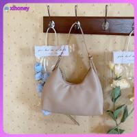 XIHONEY สีทึบทึบ กระเป๋าสะพายไหล่แบบสั้น หนังพียู จุได้มาก กระเป๋า Crossbody ง่ายๆ ถุงใต้วงแขน สำหรับผู้หญิง