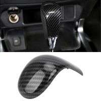 Carbon Fiber Style Gear Shift Knob Cover Fit for Nissan Navara Frontier NP300 2015-2019