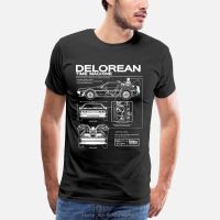 Back To The Future Delorean Schematic T-Shirt Print TShirt Men Motorcycle Cotton T Shirt Summer Men Hip Hop Tees