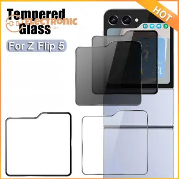 Luxury Outer Screen Tempered Glass Case For Samsung Galaxy Z Flip