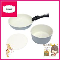 ชุดเครื่องครัว IRIS OHYAMA CC-SE3N 3 ชิ้น สีเทาCOOKWARE SET IRIS OHYAMA CC-SE3N 3PCS GREY **บริการเก็บเงินปลายทาง**