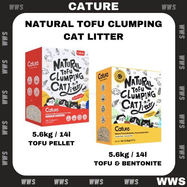 Cature Natural Tofu Clumping Cat Litter # Tofu Pellet / Tofu