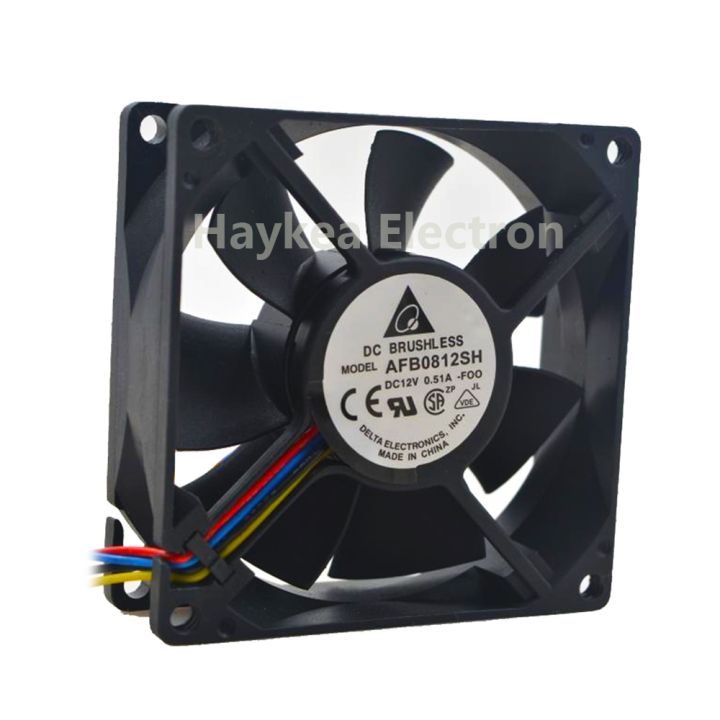 for-delta-afb0812sh-8025-dc-12v-0-51a-high-speed-air-volume-pwm-ball-bearing-fan-8cm-80x80x25-80mm