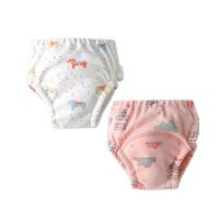 2 Pieces/lot Baby Training Pants 6 Layers Baby Cloth Diaper Reusable Washable Cotton Elastic Waist Cloth Diapers 8-18KG Nappy Cloth Diapers