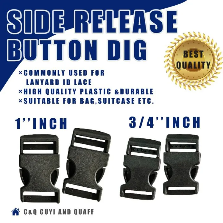 ID BUTTON DIG (side release)100set---1inch&3/4inch | Lazada PH