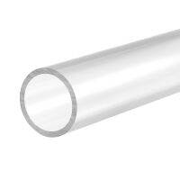 Uxcell PVC Rigid Round Pipe 33.5mm ID 40mm OD 0.2m Transparent High Transparency Pipe Fittings Accessories