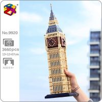 PZX 9920 World Architecture Elizabeth Tower Big Ben 3D Model DIY Mini Diamond Blocks Bricks Building Toy for Children no Box