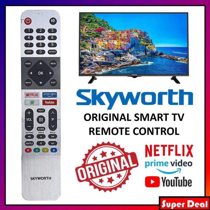 [ORIGINAL] SKYWORTH Smart TV Remote Control Netflix YouTube Prime Video ...