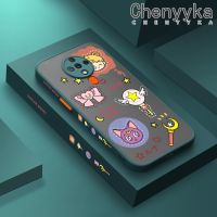 เคส Chenyyka สำหรับ Tecno Spark 6 KE7เคสลายการ์ตูนเซเลอร์มูนน่ารักเคสแข็งคล้ายฝ้าแฟชั่นลายขอบซิลิโคนอ่อนนุ่มเคสโทรศัพท์เคสกันกระแทกป้องกันเลนส์กล้องคลุมทั้งหมด