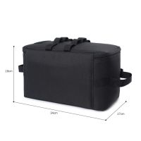 Black 600D MOLLE Pouch Outdoor Camping Storage Bag Basket Gas Tank Stove Canister Pot Carry Bag Sack Picnic Bag Cookware Organizer