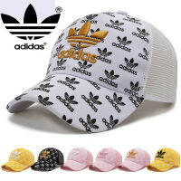 HOT 3D Original AdidasˉNEW หมวกเบสบอลตาข่ายเกาหลีแฟชั่นเย็บปักถักร้อยจดหมายท่องเที่ยวกลางแจ้งหมวกกันแดดคู่หมวกผู้หญิง