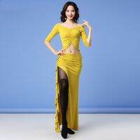 【YD】 Belly Practice New Modal  Neck Top Skirt Set Beginners Dancers Training Costume