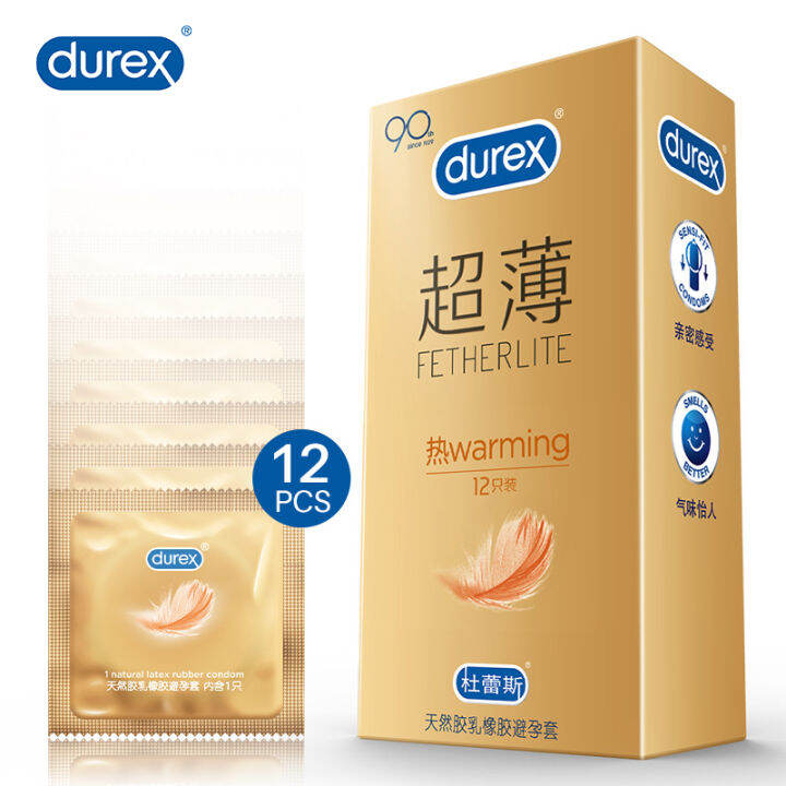 Durex Condoms Heat Ultra Thin Natural Latex Extra Lubricated Condom