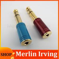 Merlin Irving Shop Male Stereo Plug To 3.5mm Female Jack Audio Connector Headphone Amplifier Adapter Microphone AUX 6.35mm