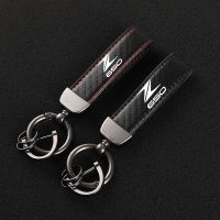 High-Grade Leather Motorcycle keychain Horseshoe Buckle Jewelry for Kawasaki Z650 2017 2018 2019 Motorcycle Accessories