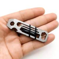 EDC Carabiner Keychain 6 in 1 EDC Gadget Outdoor Equipment Camping Keychain Supplies Bottle Opener Wrench Multitool