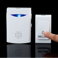 ◆ 38 Tunes White Doorbell Wireless Doorbell Remote Control 1 Receiver with LED Light for Home Office