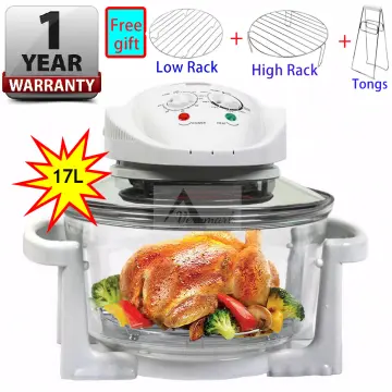 17L Glass Turbo Air Fryer Convection Oven Roaster Electric Cooker