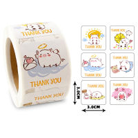 300Pcs Square Cartoon Thank You Stickers 3*3Cm Animal Sealing Labels For Small Business Packaging Gift Decoration Greeting Cards