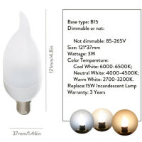 10x LED Flame Chandelier Bulb 3W E12 E14 B22 E27 Candle 2835 SMD Velas Decorativas Home Lighting Replace 25W Halogen Lamps