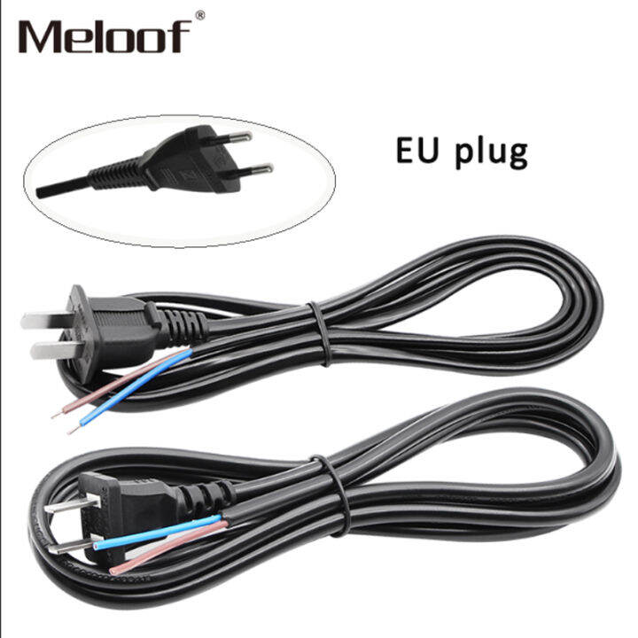 สายไฟพลังงานลวด2pin-eu-250โวลต์สายไฟสายเคเบิ้ลหลักตะกั่วยาว1-8เมตรวงจรไฟฟ้าสายเคเบิ้ล-ac-และชิ้นส่วน