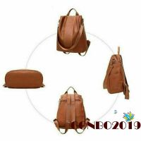 BღBღWomen’s Leather Backpack Anti-Theft Rucksack School Shoulder Bag