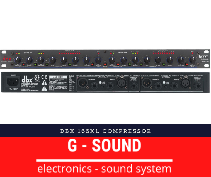 Audio Compressor Dbx 166XL Stereo Compressor / Limiter / Gate