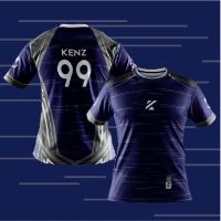 KENZ AW15 - JERSEY GRET BLUE ABSTRACT SPORTWEAR EXCLUSIVE