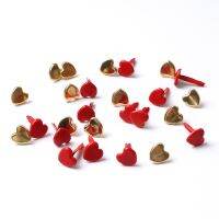 【CW】 100pcs/lot 9mm Heart Shape Rivet Metal Love rivets for Scrapbook Cards Decoration Punk rock Clothes Shoes Bags Accessories