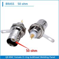 50 ohm Q9 BNC Female O-ring Bulkhead Washer Nut Mount solder cup Welding panel RF Connector Adapter High-quality