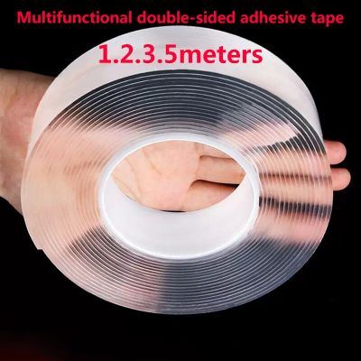 Double Sided Adhesive Tape Waterproof Reusable Wall Stickers Transparent Strong Sticky Glue Car Bathroom Kitchen cinta adhesiva Adhesives  Tape
