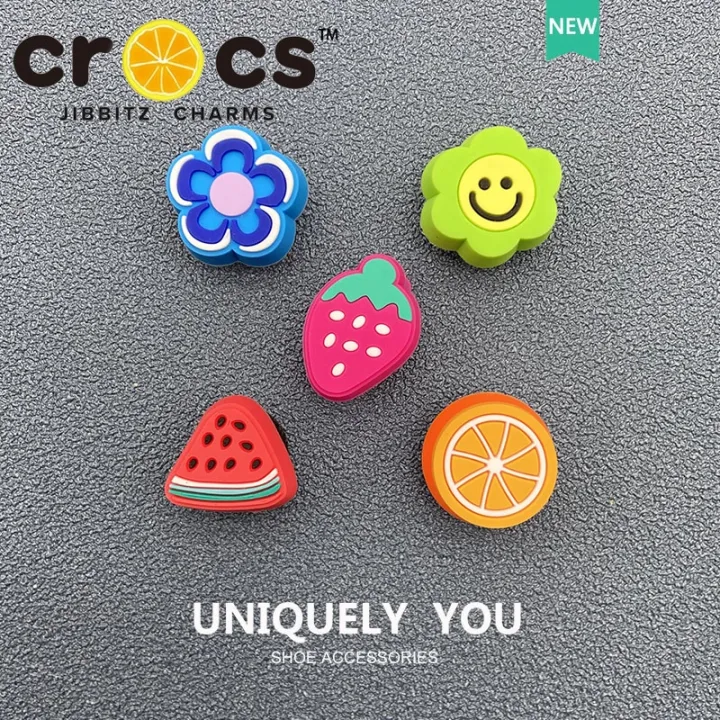 cross jibbitz charms 3D Fruit Series Shoes Flower Hole Accessories botton |  Lazada PH