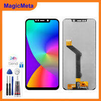 MagicMeta จอแอลซีดีไอพีเอซต้นฉบับสำหรับ Motorola Moto One (เล่น P30) ชิ้นส่วนจอสัมผัสแอลซีดีของเครื่องแปลงดิจิทัลสำหรับ Motorola Moto One (เล่น P30) จอแสดงผล LCD