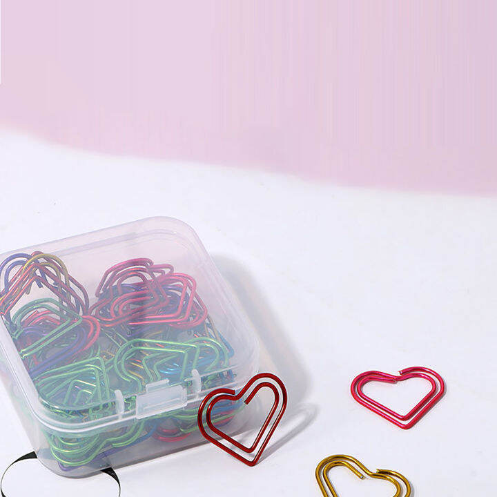 50-pieces-multicolor-heart-shaped-love-paperclips-metal-paper-clips-school-office-supplies-50-pieces