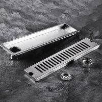 Stainless Steel Shower Drain Side / Mid Outlet Bathroom Floor Drainage Linear Waste Drain for Kithchen 20-60cm Traps  Drains