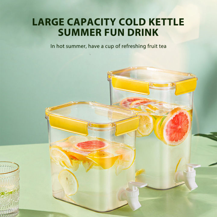 Large Cold Kettle Refrigerator With Faucet Lemonade Bottle Drinkware Kettle  Pot