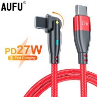 สายไลท์นิ่ง [3C electronic digital] AUFU 27W PD USB สายสำหรับ iPhone 14 13 Pro Max สาย USB C สำหรับชาร์จเร็ว USB สายสำหรับ iPhone 12 11 Mini Xs Xr X 8