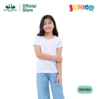 ห่านคู่ เสื้อยืดคอกลม เด็กหญิง สีขาว Junior Collection