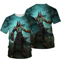 （Contact customer service for customization）in stockCloocl New Anubis Personalized Short Sleeve T-shirt 3D Printed Fashion Loose Short Sleeve T-shirt Top 2023 New FashionCustomizable（Stock available in sizes for adults and children）