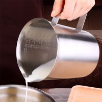 ☽❉♞ Thick Stainless Steel 304 Measuring Cup with Scale 2000ml 1000ml 500ml Kitchen Baking Tea Large Capacity Measuring Cup