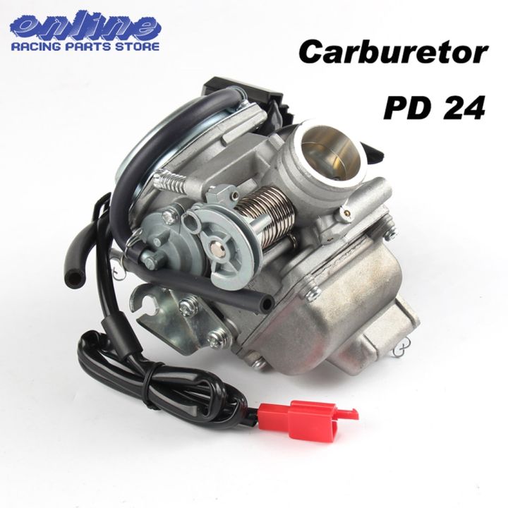 pd24j-คาร์บูเรเตอร์ไฟฟ้า24คาร์บูเรเตอร์มิลลิเมตรสำหรับ-gy6-100cc-150cc-125cc-จักรยานวิบาก200ซีซีเอทีวีโกคาร์ทเครื่องยนต์รถจักรยานยนต์จักรยานยนต์และสกู๊ตเตอร์