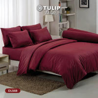 (NEW) TULIP ชุดเครื่องนอน ผ้าปูที่นอน ผ้าห่มนวม รุ่นTULIP Delight สีพื้นอัดลาย DL568 มีลายนูนเบาๆ บนเนื้อผ้าสัมผัสได้