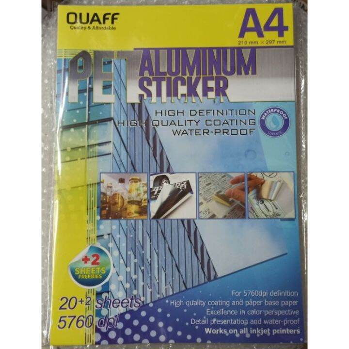 Aluminum Silver Sticker Inkjet printable 【COD】 | Lazada PH