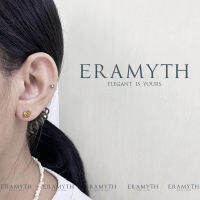 Eramyth jewelry ต่างหูปักก้าน รูปช้าง สไตล์ไทยๆ งานฟ่นทรายทองและเงิน ต่างหูเงินแท้ 92.5% สินค้ามาตรฐานส่งออก